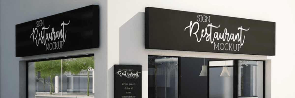 restaurants sign board